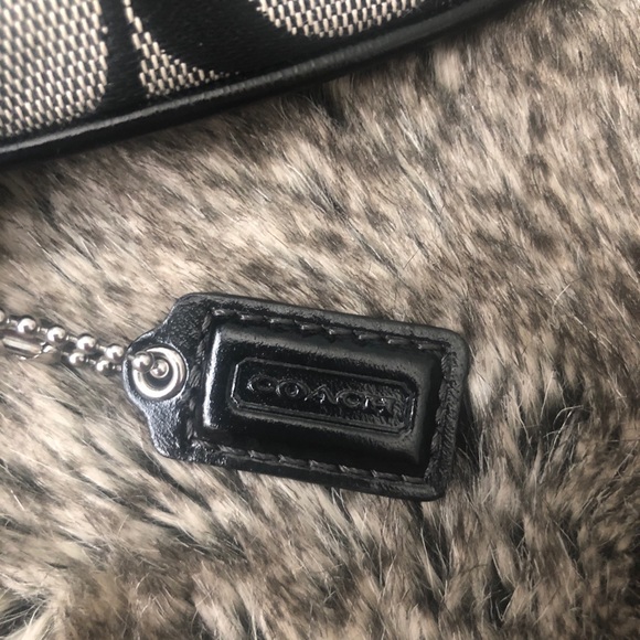 Coach Black Stitched Logo Wristlet - Picture 7 of 8